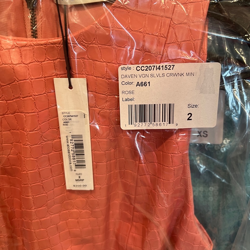 Alice & Olivia Leather Dress